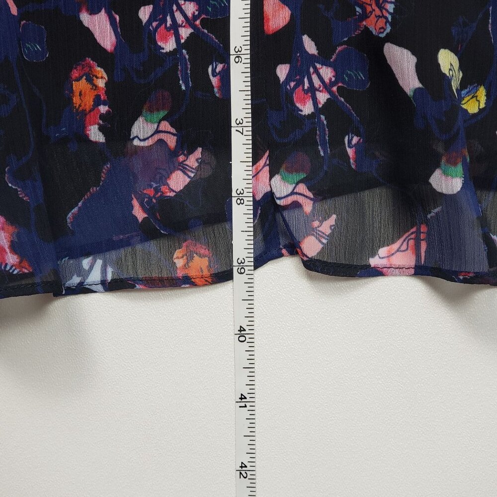 Jason Wu Collective x RTR Pre-Loved Navy Floral Ruched Fit & Flare Dress Pick Sz - Picture 11 of 16